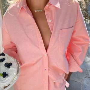 Djerf Avenue Breezy Shirt Apricot